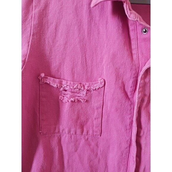 No.‎ 1 Los Angeles Denim Romper Long Sleeve Pink Size M - Picture 4 of 12
